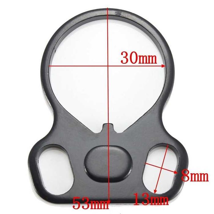 АР Антабка AR на трубу приклада зі стопором від провороту, сталева