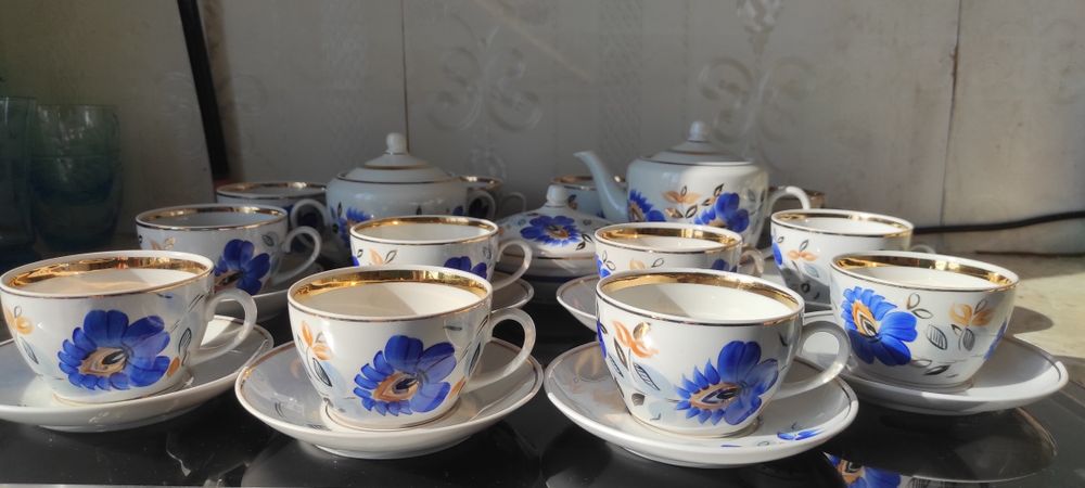 Чайный сервиз Полонского ФЗ на 12 персон расписной, отличный подарок