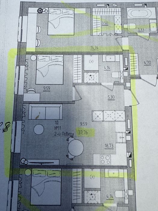 Однокімнатна квартира в жк Субурбія