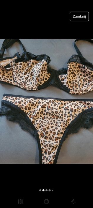 Komplet bielizny w panterka m