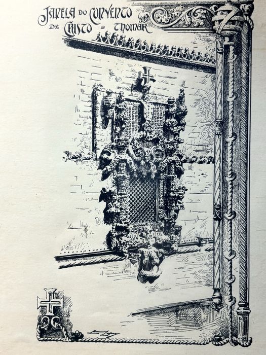 da Janela do Convento de Cristo Tomar-desenho de  Manuel Amoroso Lopes