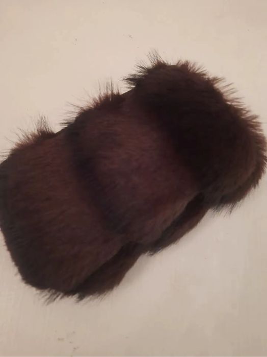 Рукавички з норки без пальчиків митенки мітенки перчатки с норки