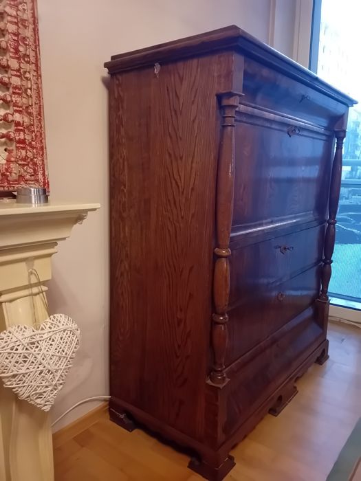 Sekretarzyk biurko rustykalne z drewna