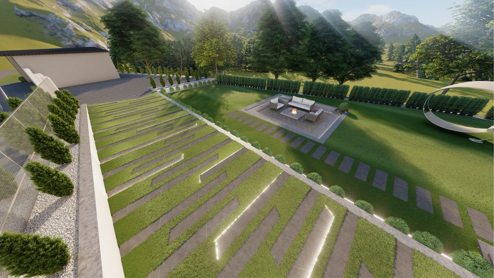 Проектування благоустрою територій, дизайн укладання бруківки,ландшафт