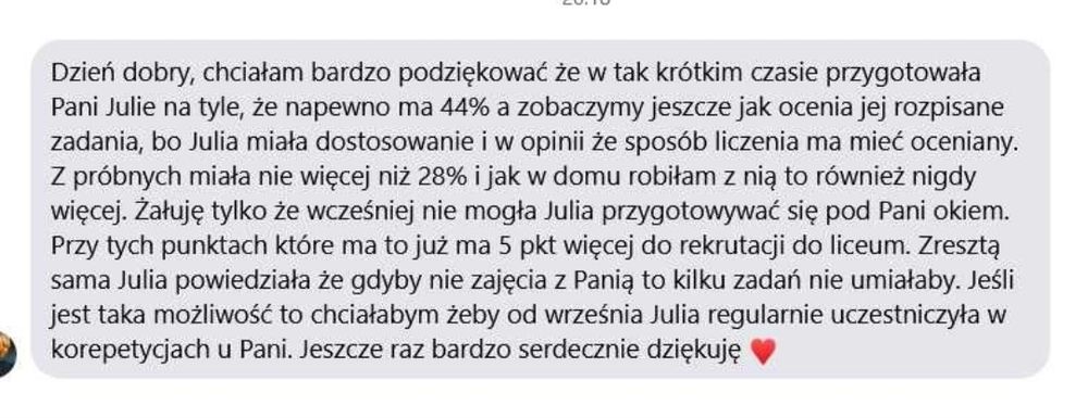 Matematyka z nauczycielką mgr inż.