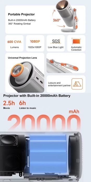 Портативний Full HD проектор Xgimi Play 6