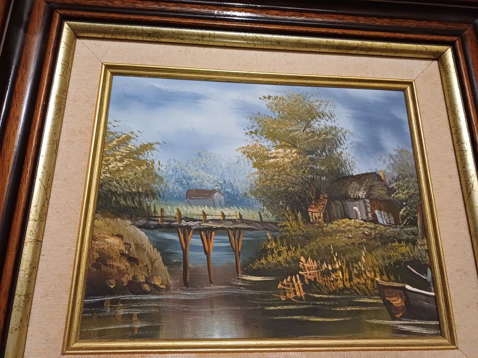 Quadro de paisagem, em bom estado.stado