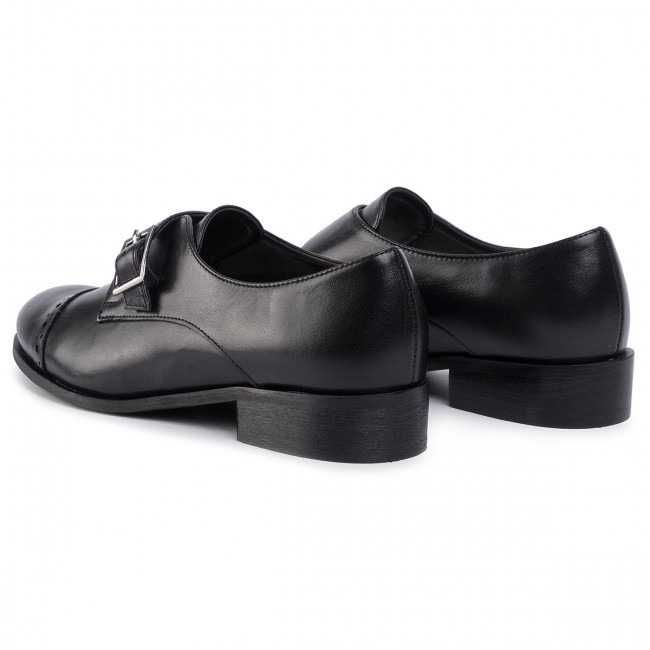 SAGAN Półbuty 3676 NOWE R. 38 Oxfordy Brogsy Czarne Skóra Naturalna