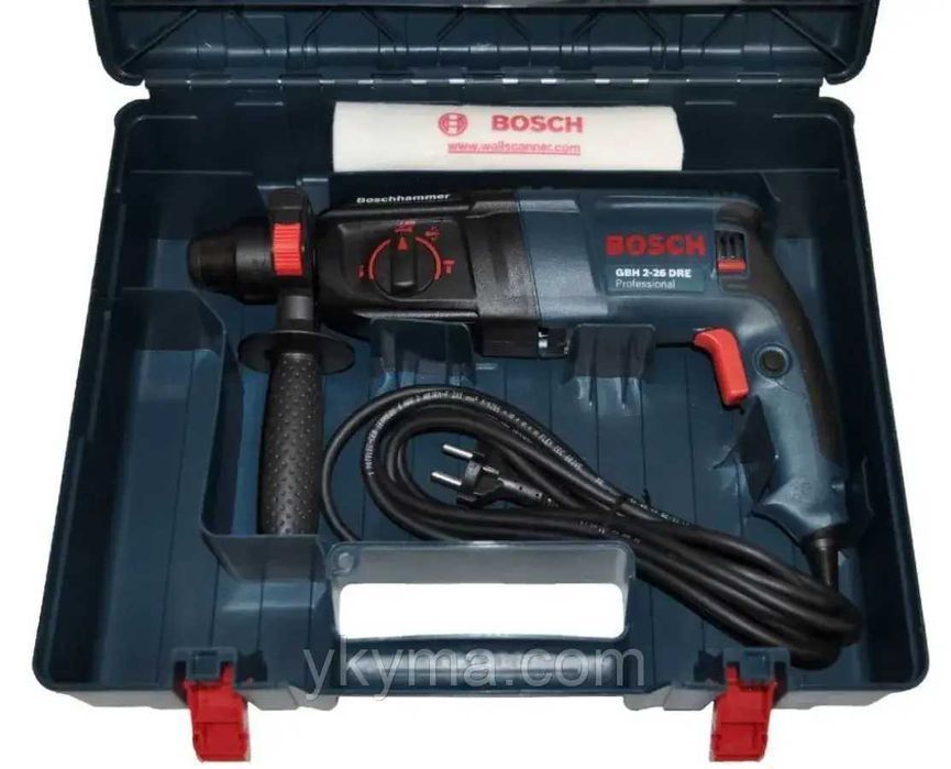 Перфоратор Bosch 2-26 DRE прямий (800Вт 6100уд 2.7дж кейс лопатки ) PL