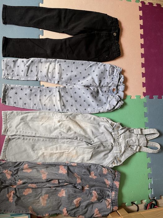 Za wstaw spodni jeans 116 ogrodniczki