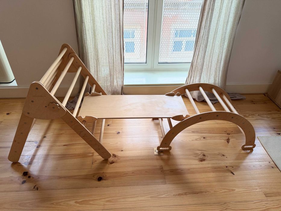 Conjunto de 3 brinquedos de escalada Montessori Wood And Hearts
