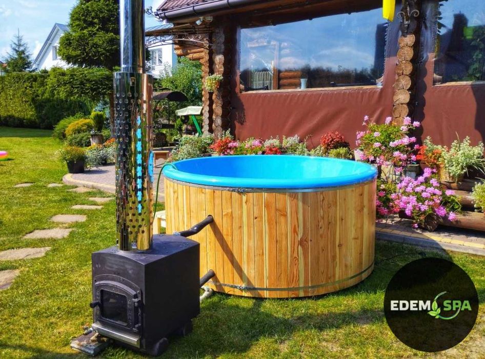Спа курорт на дровах з гидромасажем. Джакузі. Лазня. Холодна купіль.