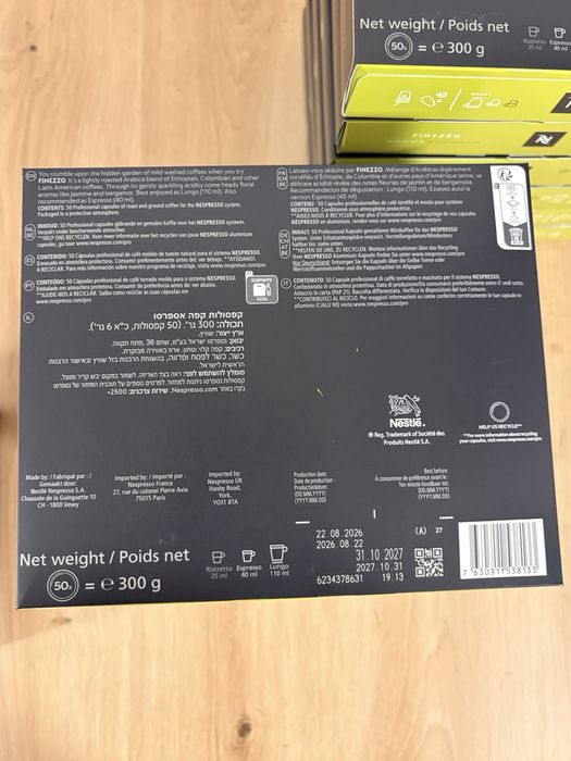 Nespresso professional 1050 kapsułek zestaw
