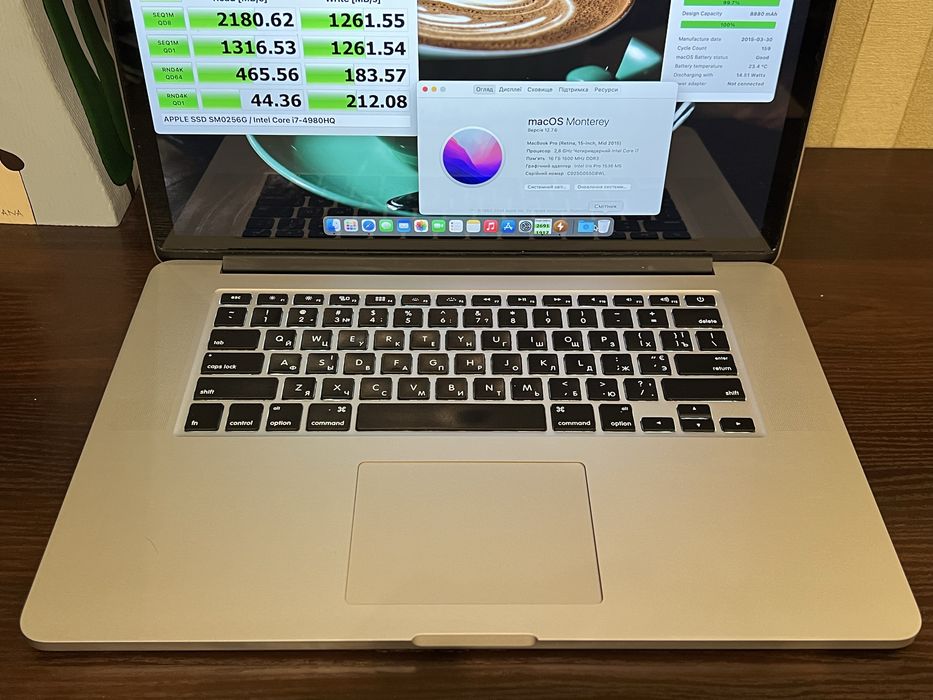 Майже ідеальний MacBook Pro 15 A1398 2015, батарея до 5.5 годин