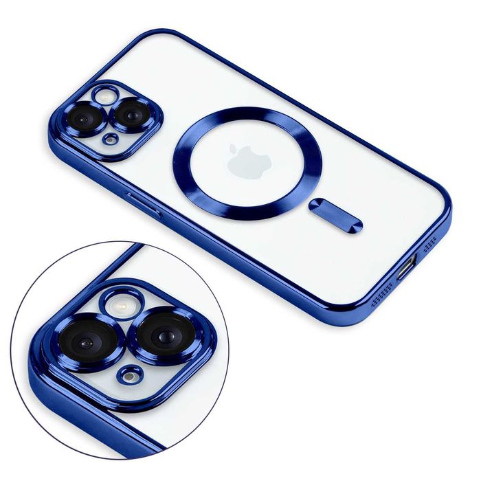 Etui Obudowa Plecki Magsafe Iphone 13/14/15 Plus Pro Max Niebieski