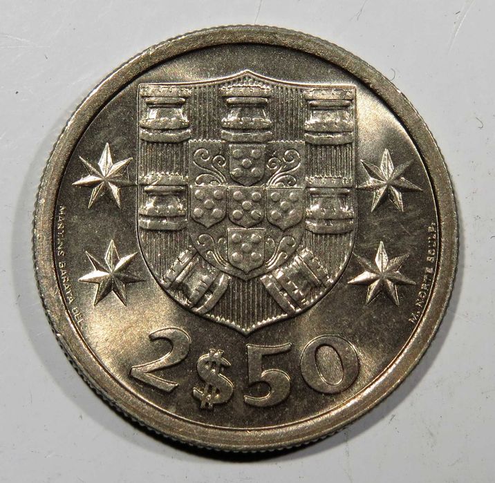 Moedas Republica - 2$50 1970 71 72 73 - NOVAS DE ROLO - Só 2,5€ cada