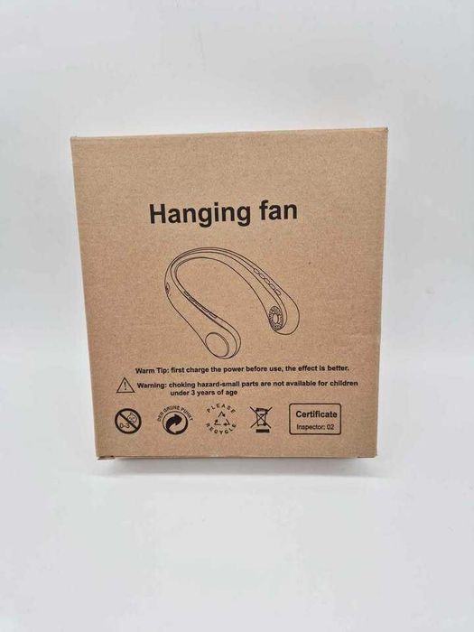 Wentylator mini na szyje wiatrak przenośny biały 5 trybów mocy