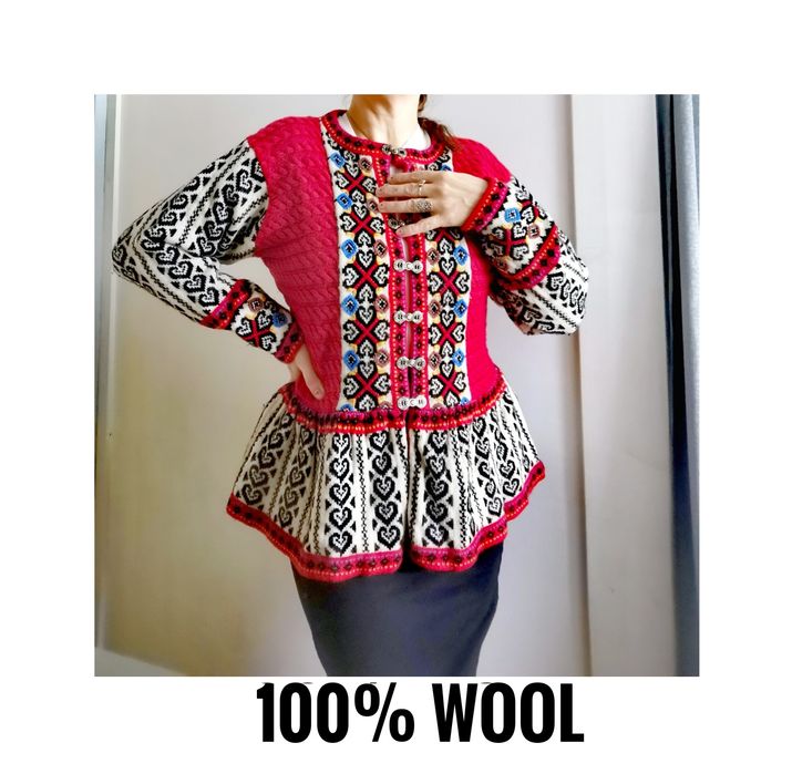 Norweski sweter damski Vrikke 100% wool L XL vintage