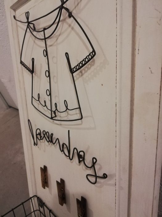 !NOVO! Placa decorativa Vintage Lavandaria do GATO PRETO 41x74cm