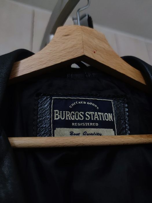 płaszcz kurtka L płaszczyk leather elegancki damski damska Burgos stat