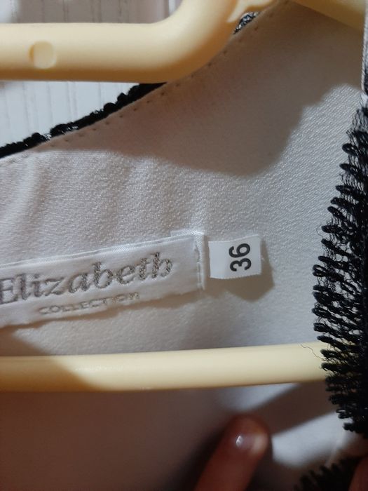 Sukienka czarno biała koronka. Elizabeth. Wesele,komunia, poprawiny