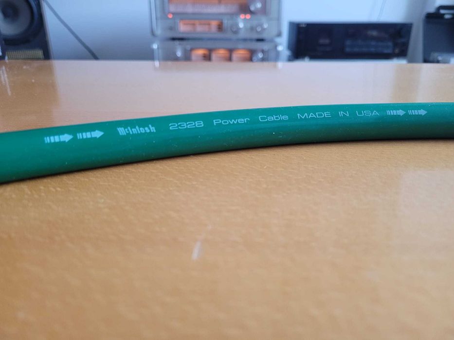 przewód zasilający HiFi "zielony" 2 m