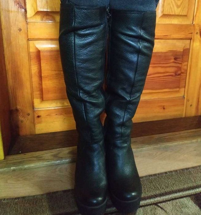 Зимові ботфорди ™New Trend, натуральна кожа, стан 10/10, size 38. ТОРГ