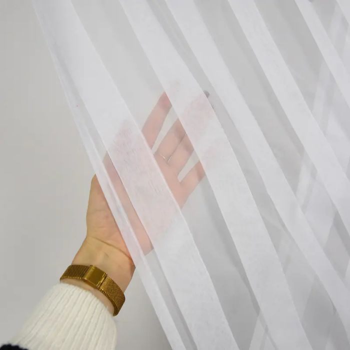 Firana panel firanowy z czarnym filcem