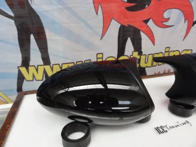 Capas / carcaça de espelhos preto piano brilhante BMW E90, E91, E92, E93 pre-LCI M3 Look, serie 1 E81, E82, E87, E88 Pre-LCI 2004-2007 M1 look