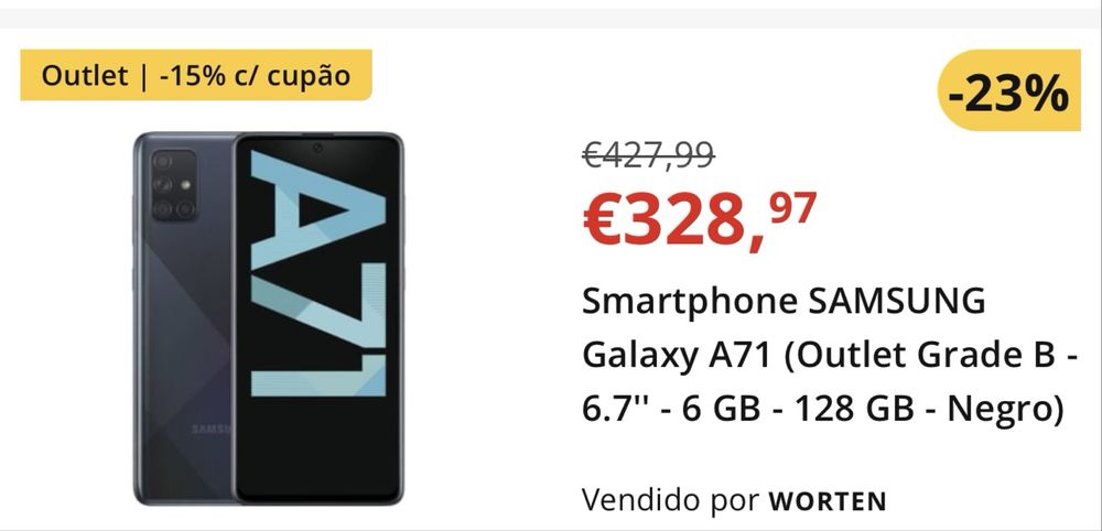 Samsung Galaxy A71 – 128GB