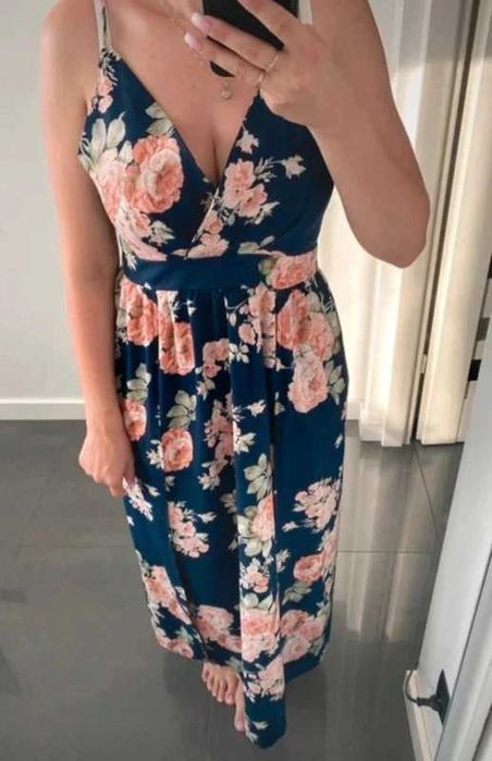 Letnia sukienka damska maxi w kwiaty