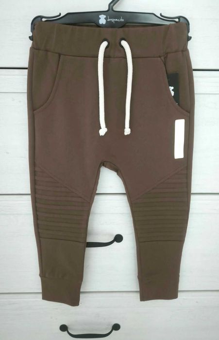 Despacito spodnie basic slim 98 brąz
