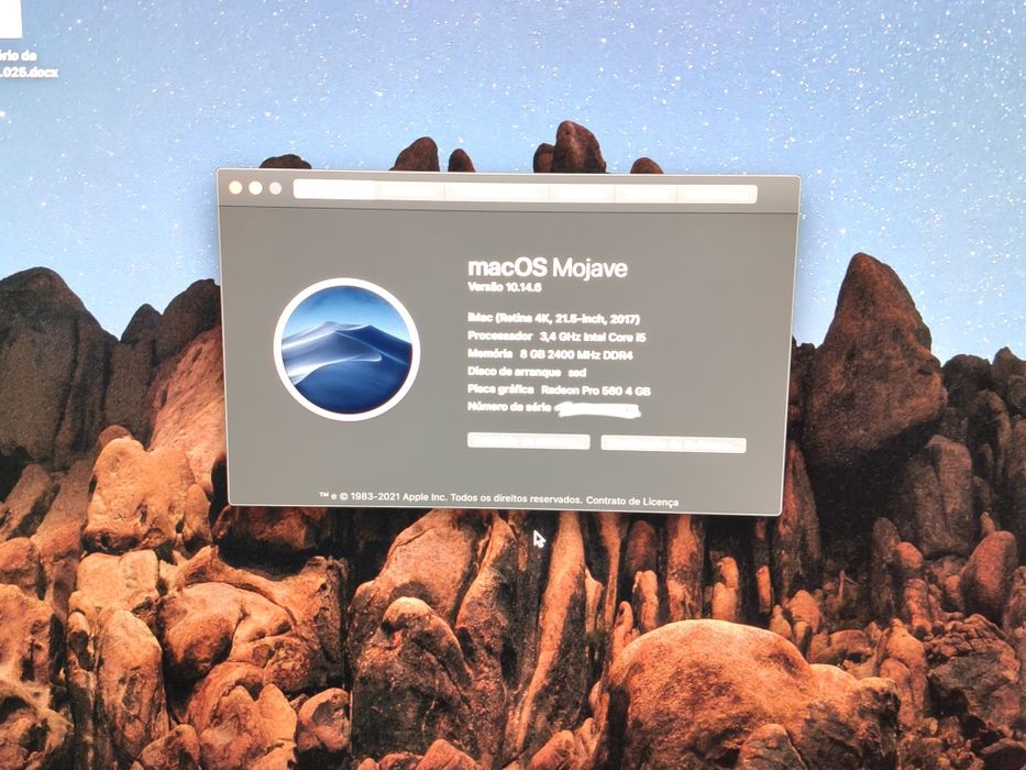 Imac 21" 4k Retina. Radeon 4gb + 8Gb ddr4