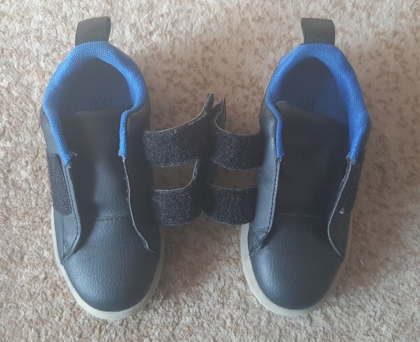 Buty chłopięce adidasy sportowe rzepa świecące granatowe Sonic 26 H&M