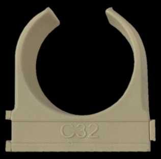 40 Abraçadeira Quick Clip C32 – Fixação Rápida e Segura para Tubagens