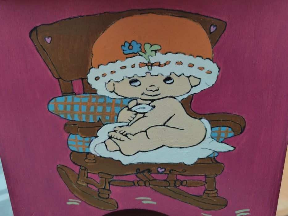 Muda fraldas pintado á mão