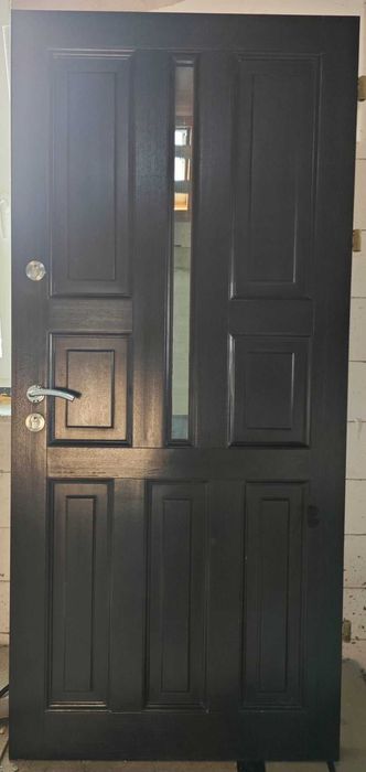 drzwi drewniane zewnętrzne "90" z ościeżnicą, grubość skrzydła 54 mm