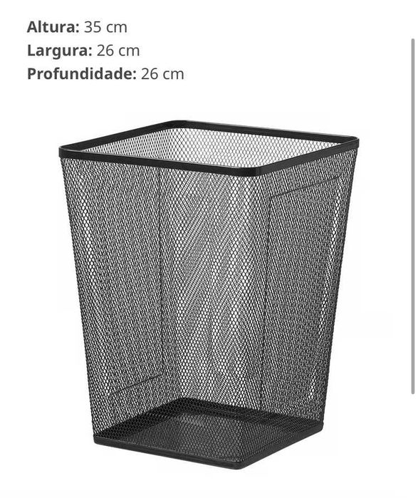 Cesto de papéis preto