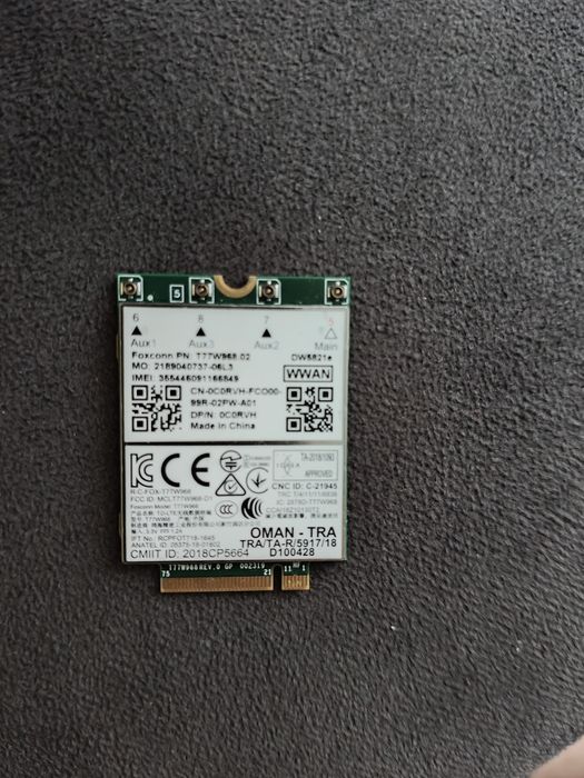 Moduł WWAN LTE 3G/4G do laptopa Dell/HP – Sierra EM7305, Dell DW5821e