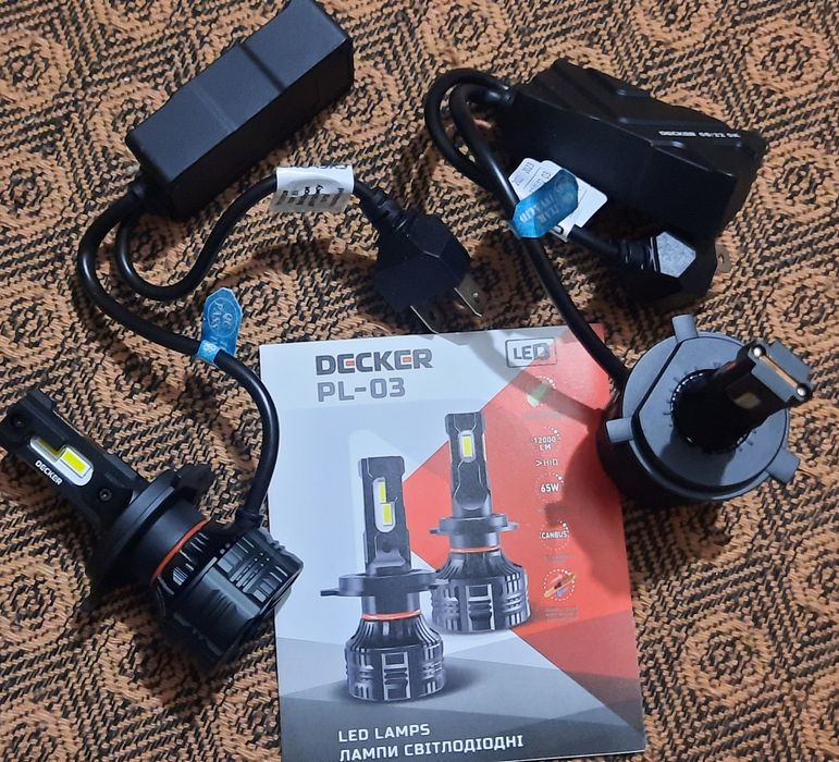 Лампа світлодіодна для фар DECKER LED PL-03 H4 Н7 Н11 5000к 12- 24В