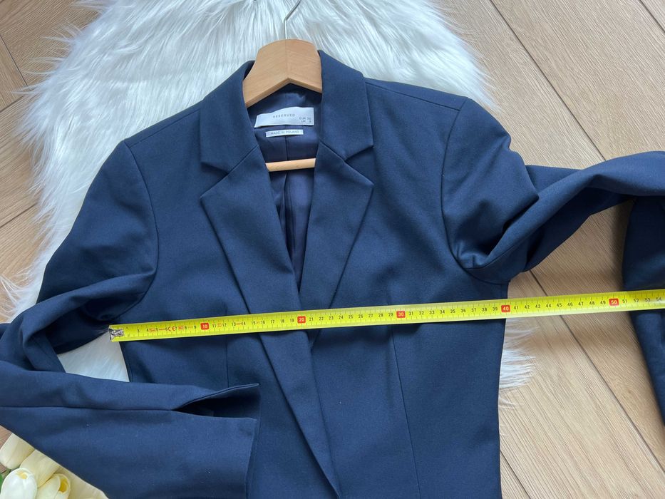 Elegancka marynarka Reserved made in Poland granatowa r S 36 UK 8