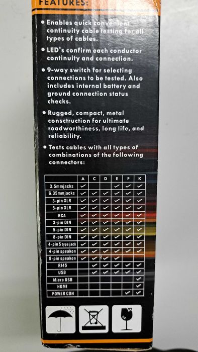 Cable tester Audio som cabos