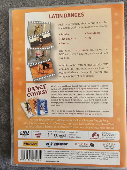 Nowa płyta dvd do nauki tańca Latin Dances