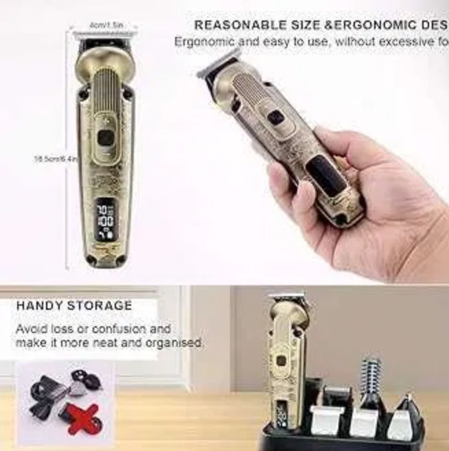 Profesjonalna maszynka do strzyżenia włosów. Złota i Czarna