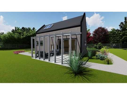 Domek,domki letniskowe,drewniane, Jarzębina4 x 8,5m + 3 x 4,5m taras