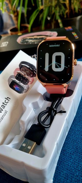 Smartwatch z dużym ekranem 2.01" – rozmowy, powiadomienia Nowy !