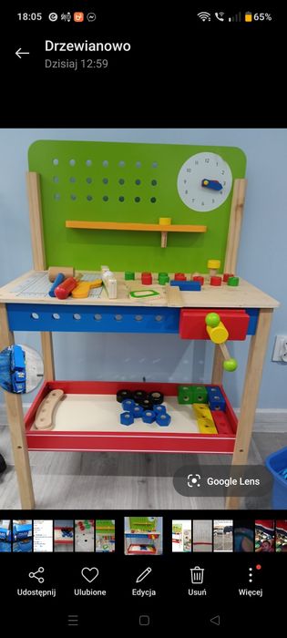 Stolik narzędziowy dla chłopca