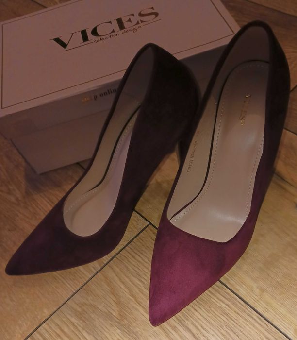 Szpilki bordowe roz. 38 NOWE