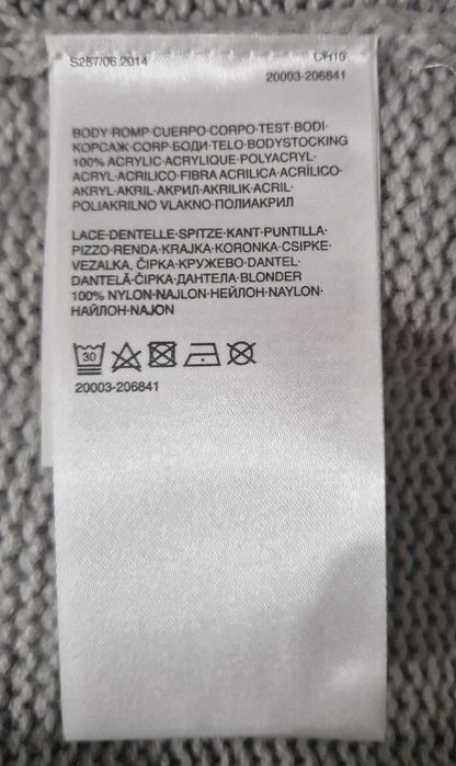 Sweter golf C&A szary koronka rozm. S / M
