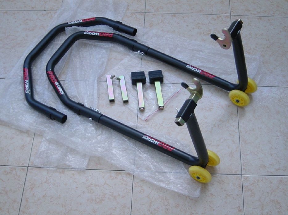 Cavalete para mota 2 em 1 frontal e traseiro